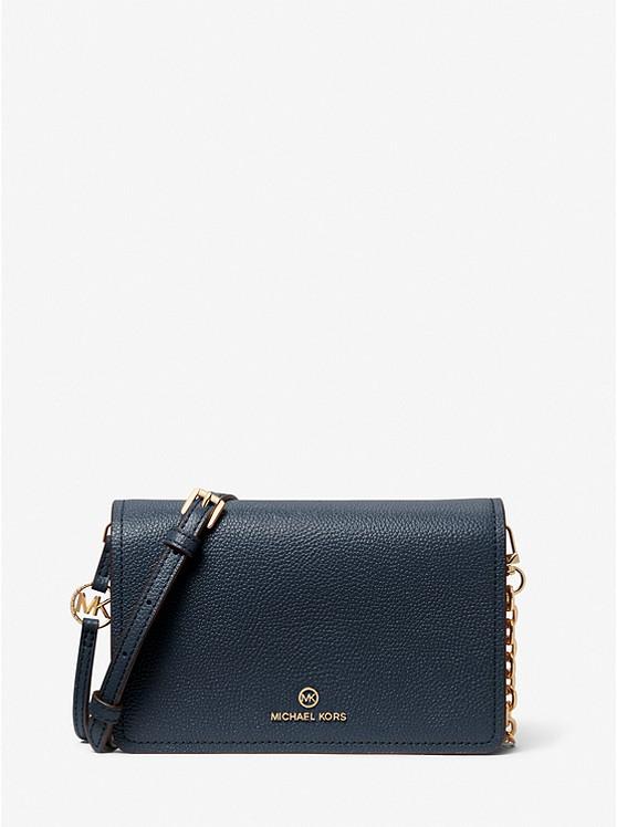 Túi Michael Kors Jet Set Large Pebbled Leather Crossbody Bag Nữ Xanh Navy