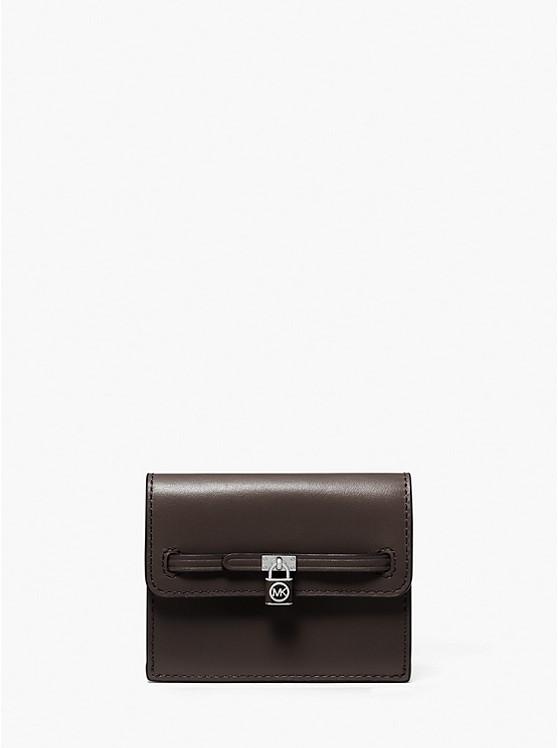 Ví Michael Kors Hamilton Legacy Small Leather Card Case Nữ Nâu Choco