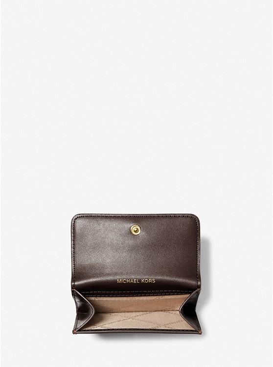 Ví Michael Kors Hamilton Legacy Small Leather Card Case Nữ Nâu Choco