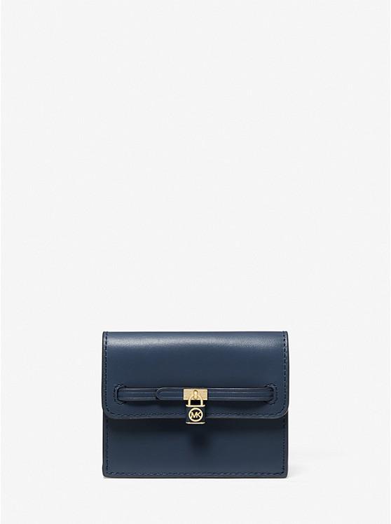 Ví Michael Kors Hamilton Legacy Small Leather Card Case Nữ Xanh Navy