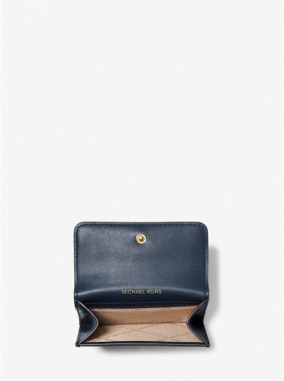 Ví Michael Kors Hamilton Legacy Small Leather Card Case Nữ Xanh Navy