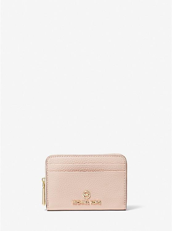 Ví Michael Kors Jet Set Small Pebbled Leather Wallet Nữ Hồng Nhạt