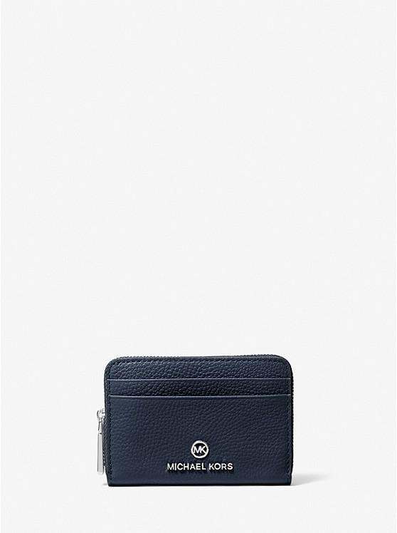 Ví Michael Kors Jet Set Small Pebbled Leather Wallet Nữ Xanh Navy