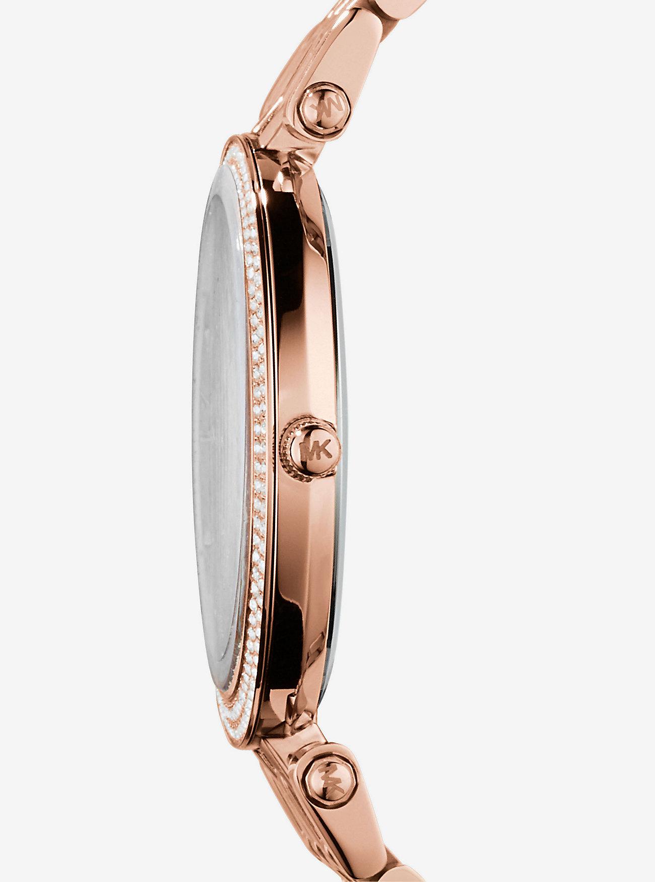 Đồng Hồ Michael Kors Darci Pavé Rose Gold-Tone Watch Nữ Vàng Hồng