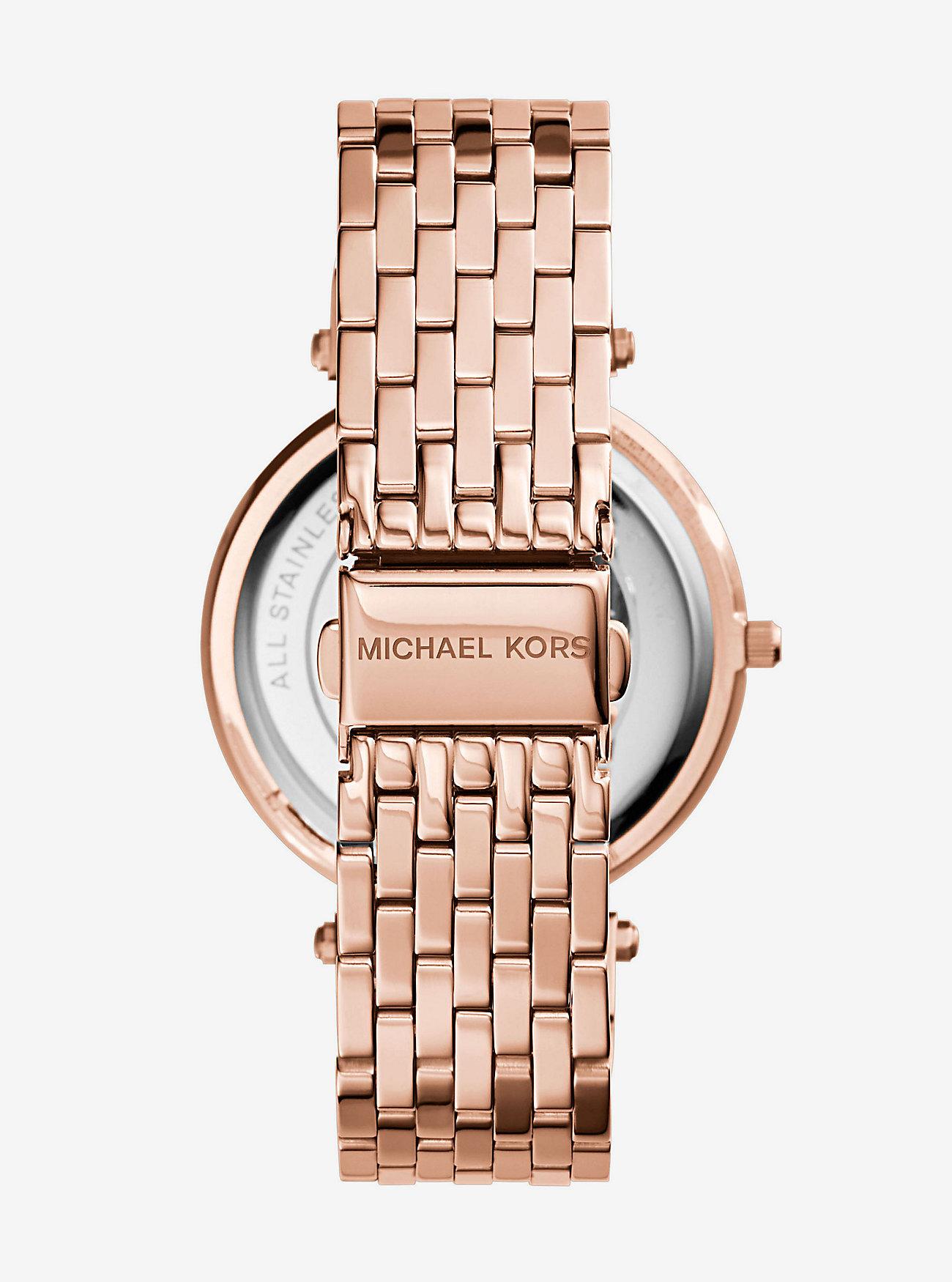 Đồng Hồ Michael Kors Darci Pavé Rose Gold-Tone Watch Nữ Vàng Hồng