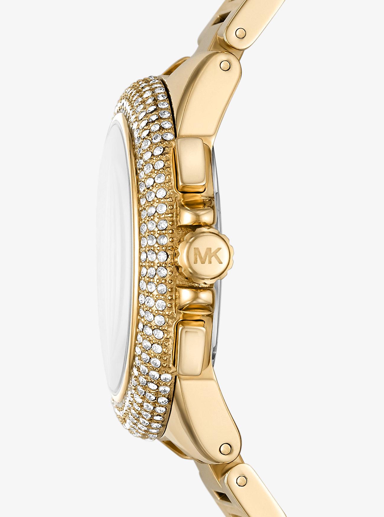 Đồng Hồ Michael Kors Oversized Camille Pavé Gold-Tone Watch Nữ Vàng