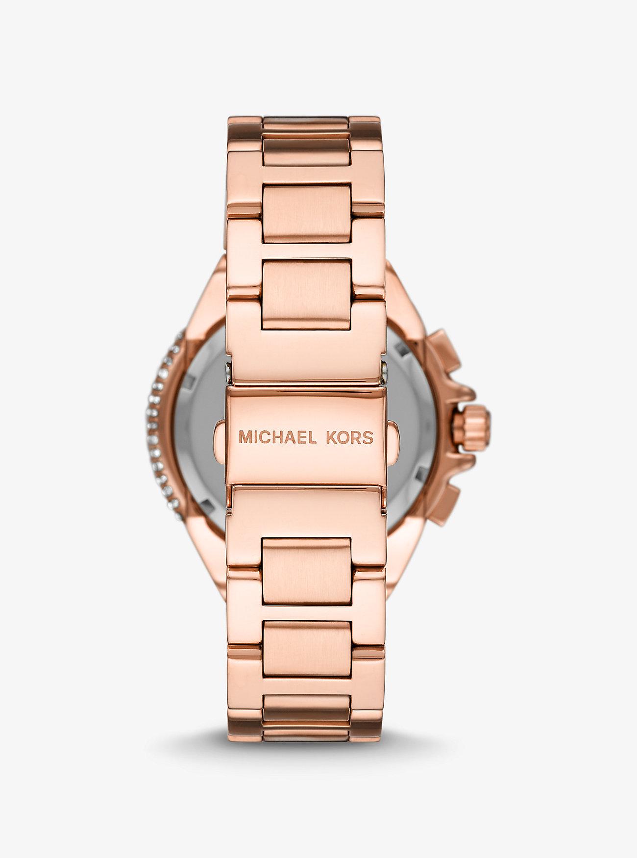 Đồng Hồ Michael Kors Oversized Camille Pavé Rose Gold-Tone Watch Nữ Vàng