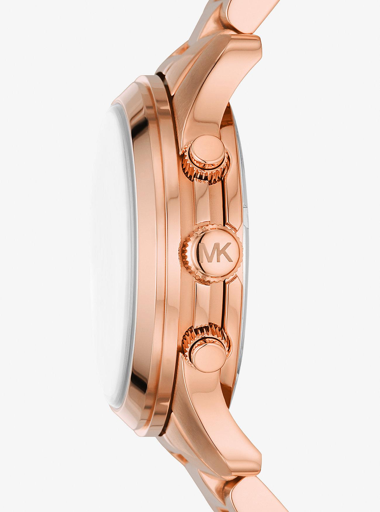 Đồng Hồ Michael Kors Runway Rose Gold-Tone Watch Nữ Vàng Hồng