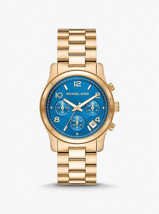 Đồng Hồ Michael Kors Runway Gold-Tone Watch Nữ Vàng