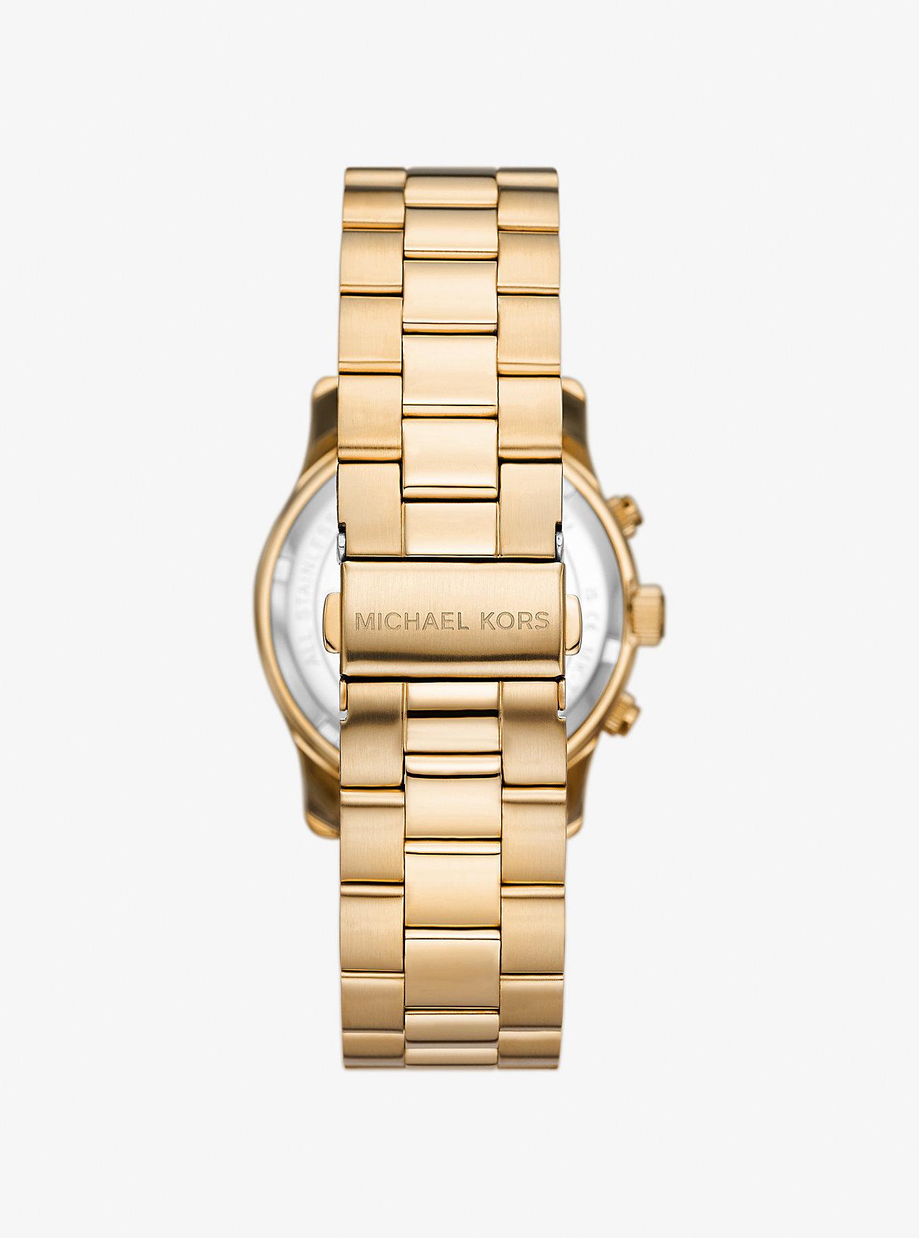 Đồng Hồ Michael Kors Runway Gold-Tone Watch Nữ Vàng