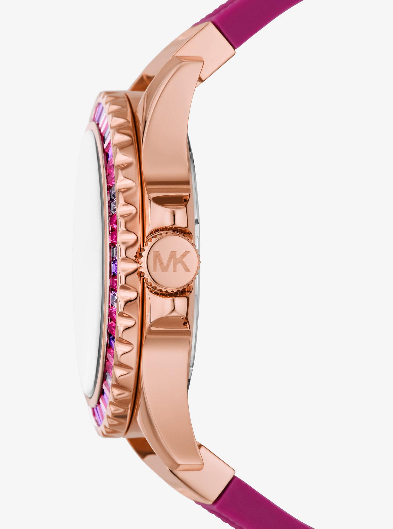 Đồng Hồ Michael Kors Oversized Everest Pavé Rose Gold-Tone Watch Nữ Hồng