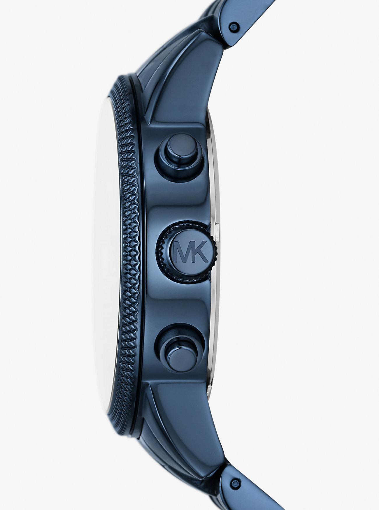 Đồng Hồ Michael Kors Oversized Hutton Navy-Tone Watch Nữ Xanh Navy