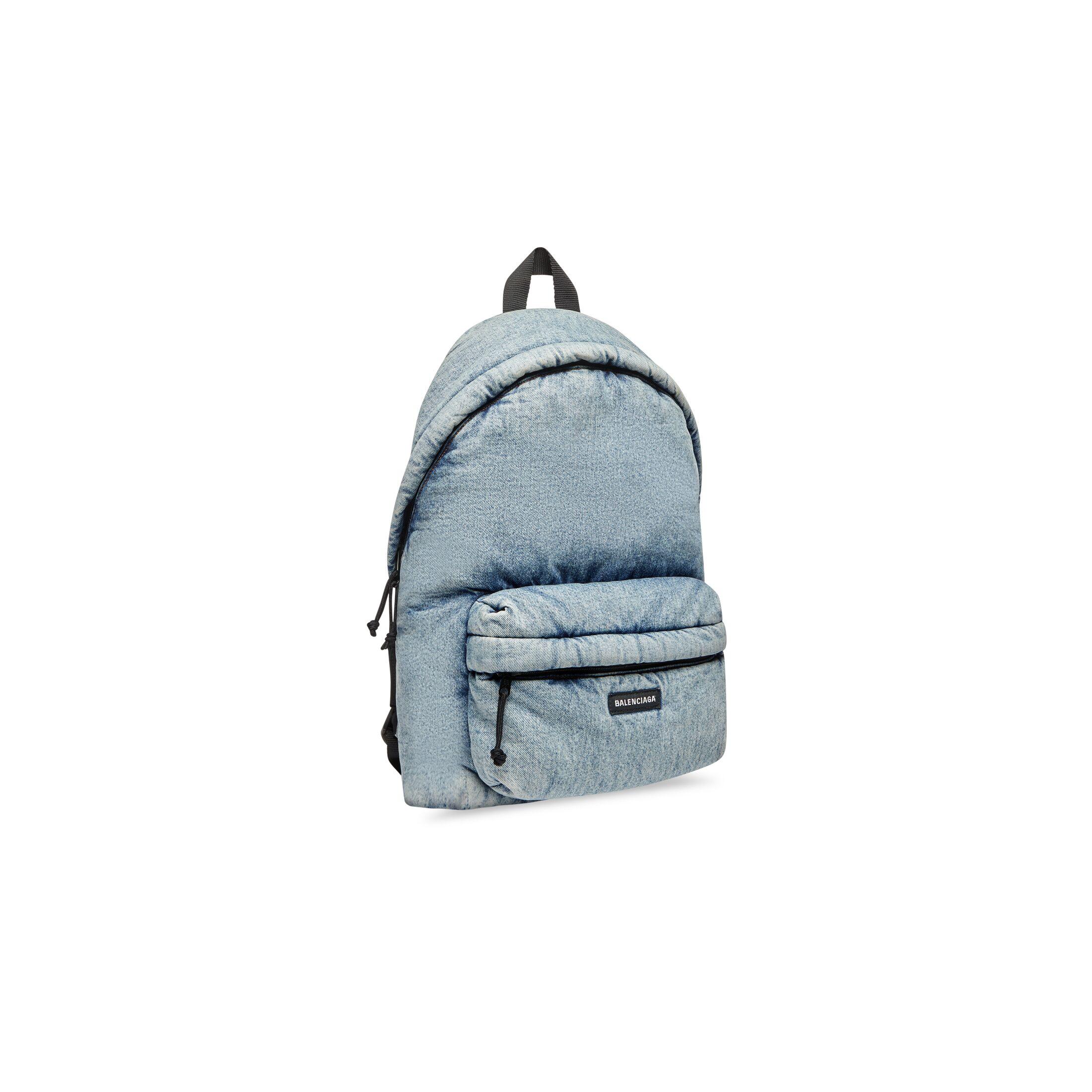 Túi Balenciaga Explorer Backpack Denim Nam Xanh Dương