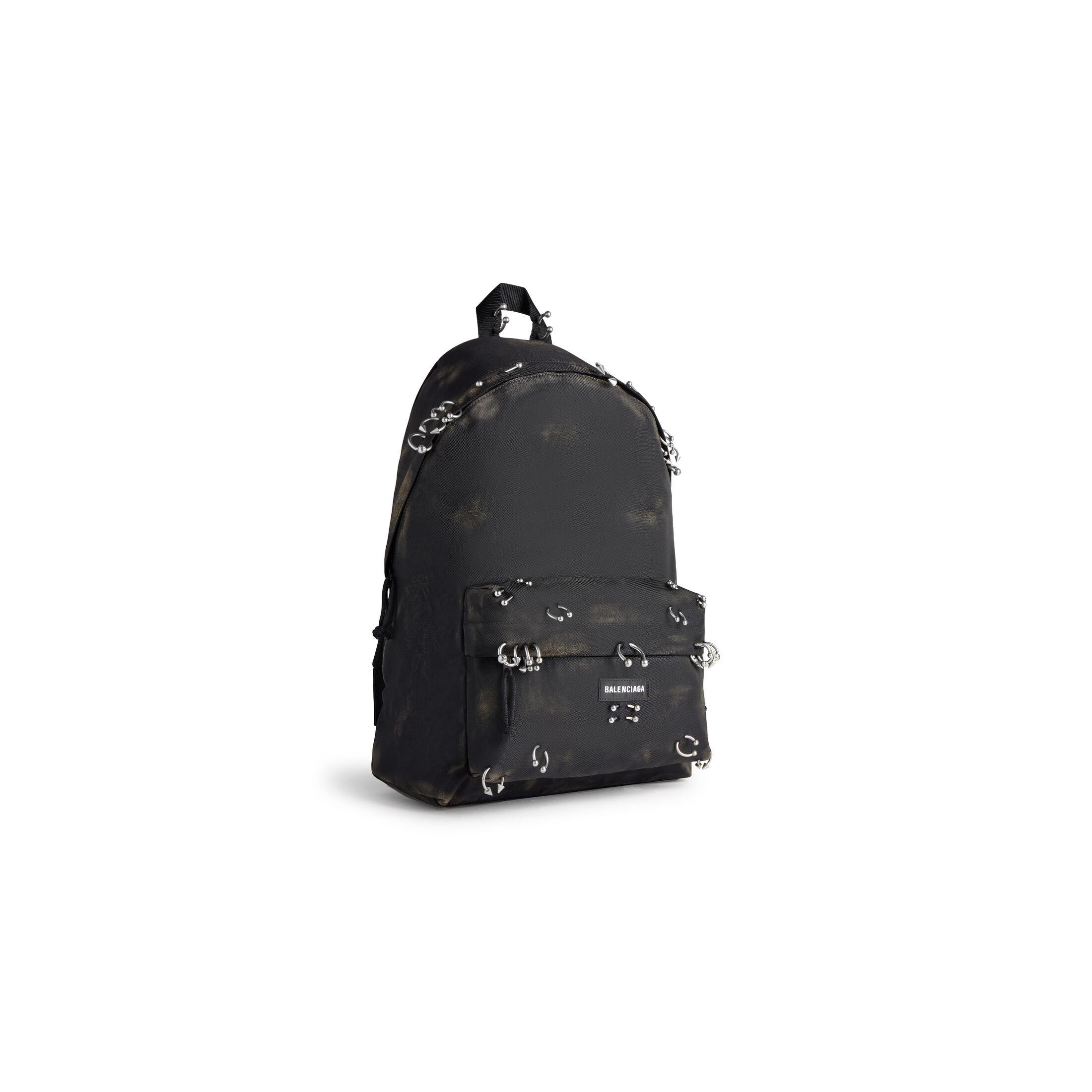 Túi Balenciaga Explorer Backpack With Piercings Nam Đen