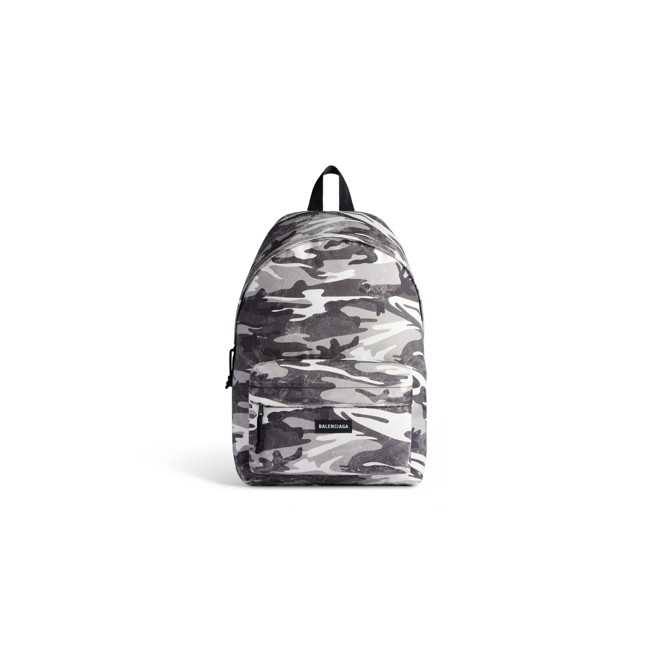 Túi Balenciaga Explorer Backpack Camo Print Nam Xám