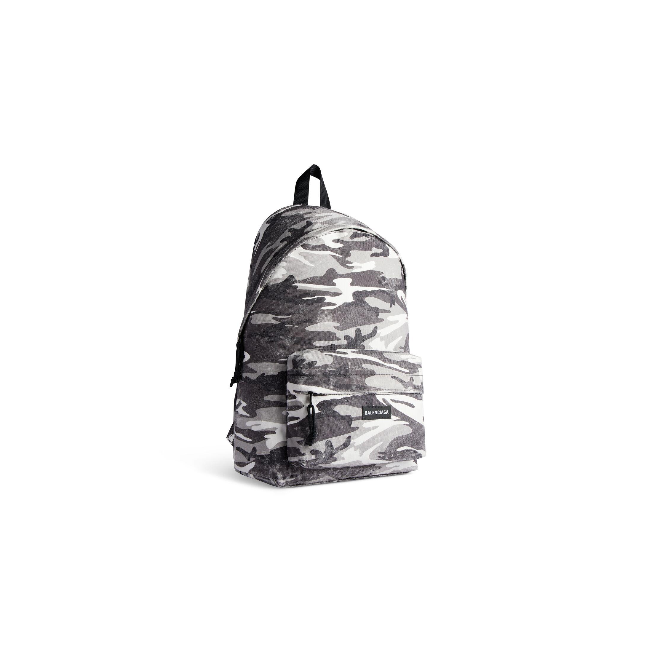 Túi Balenciaga Explorer Backpack Camo Print Nam Xám