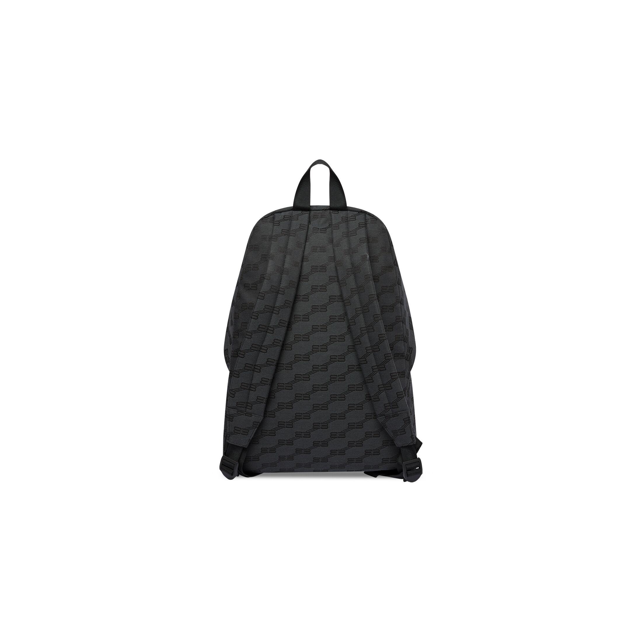 Túi Balenciaga Signature Medium Backpack Bb Monogram Jacquard Canvas Nam Đen