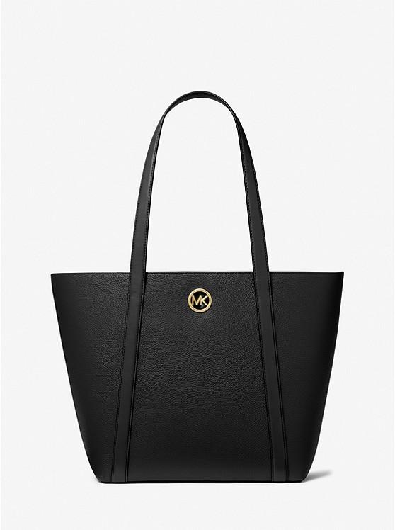 Túi Michael Kors Hadleigh Large Pebbled Leather Tote Bag Nữ Đen