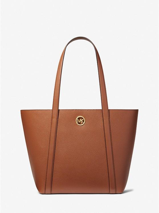 Túi Michael Kors Hadleigh Large Pebbled Leather Tote Bag Nữ Nâu