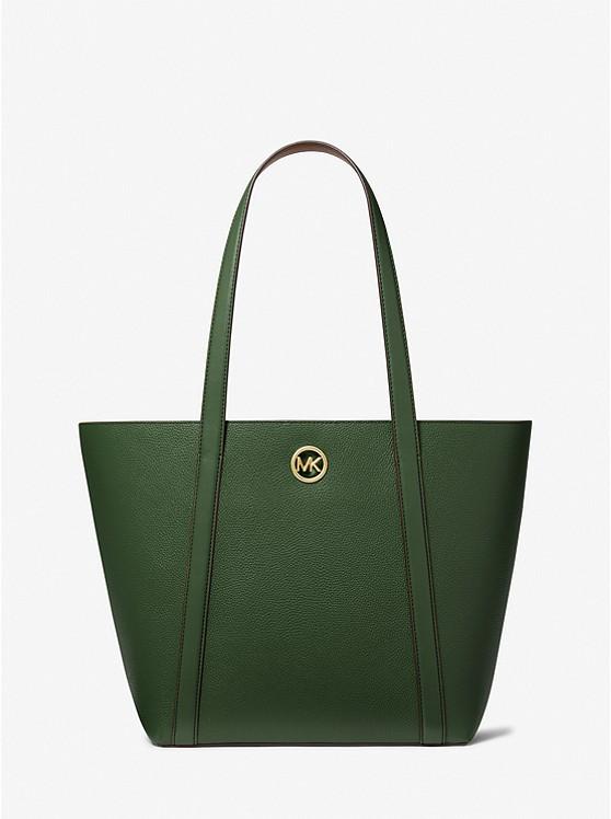 Túi Michael Kors Hadleigh Large Pebbled Leather Tote Bag Nữ Xanh Lá