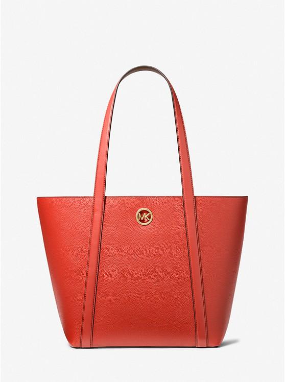 Túi Michael Kors Hadleigh Large Pebbled Leather Tote Bag Nữ Đỏ