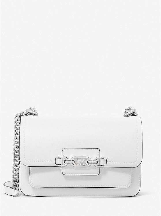 Túi Michael Kors Heather Large Leather Shoulder Bag Nữ Trắng