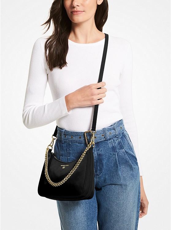 Túi Michael Kors Jet Set Medium Nylon Gabardine Crossbody Bag Nữ Đen