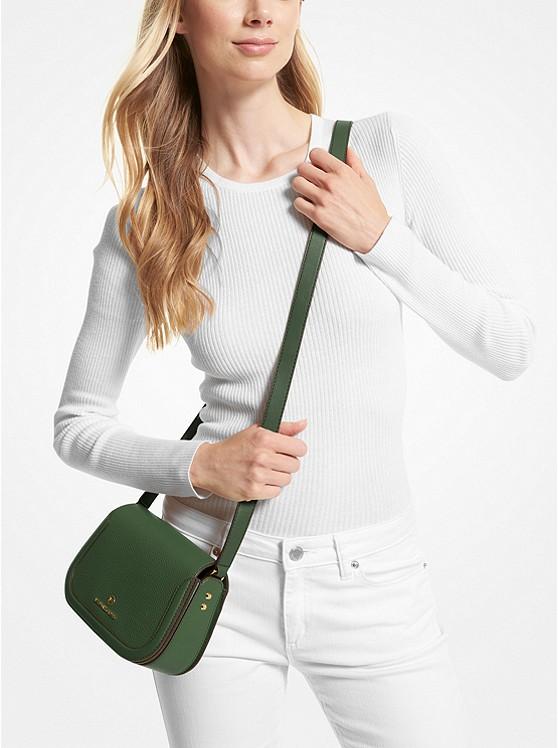 Túi Michael Kors Lucie Small Pebbled Leather Crossbody Bag Nữ Xanh Lá