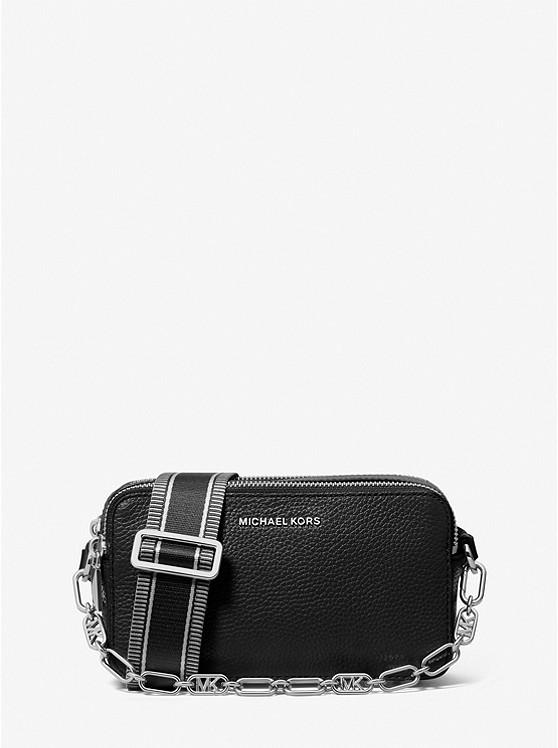 Túi Michael Kors Jet Set Small Pebbled Leather Double-Zip Camera Bag Nữ Đen