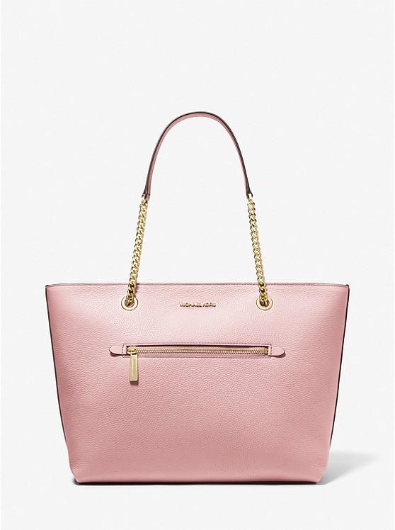 Túi Michael Kors Jet Set Large Pebbled Leather Tote Bag Nữ Hồng