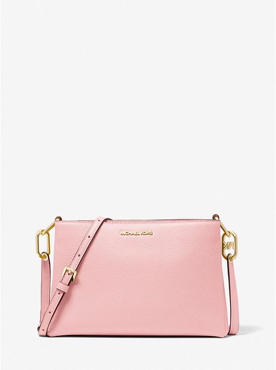 Túi Michael Kors Trisha Medium Pebbled Leather Crossbody Bag Nữ Hồng