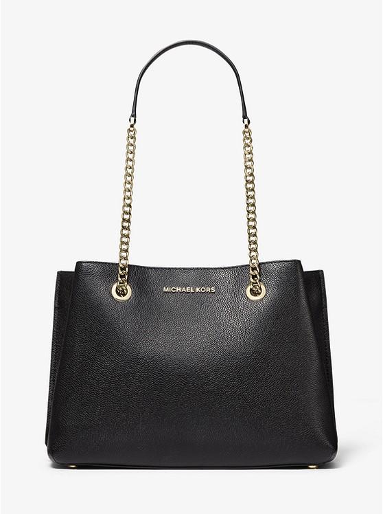 Túi Michael Kors Teagan Large Pebbled Leather Shoulder Bag Nữ Đen