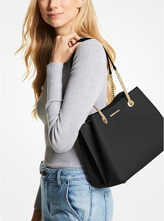 Túi Michael Kors Teagan Large Pebbled Leather Shoulder Bag Nữ Đen