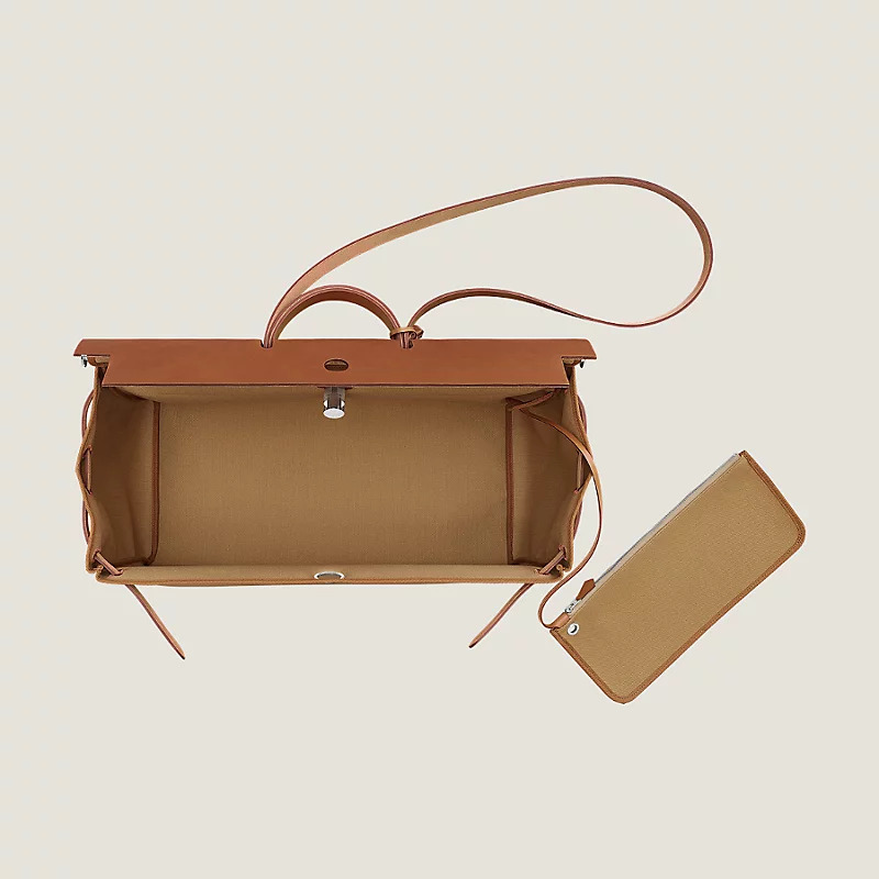 Túi Hermes Herbag Zip Cabine Bag Nữ Nâu