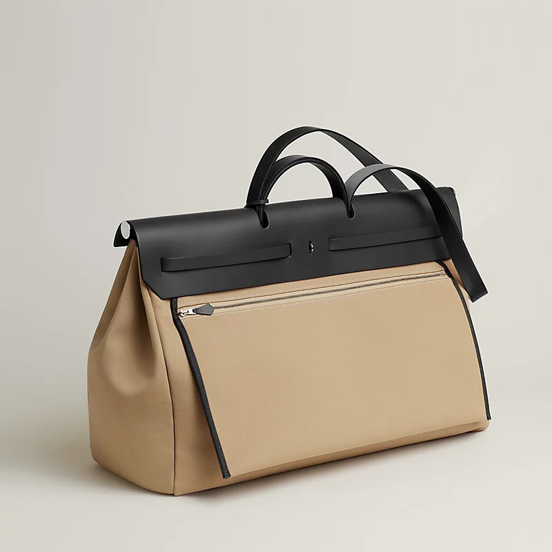 Túi Hermes Herbag Zip Retourne Cabine Tilt Bag 50 Nữ Nâu Đen