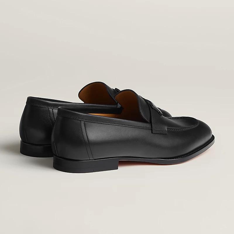 Giày Hermes Honore Loafer Nam Đen