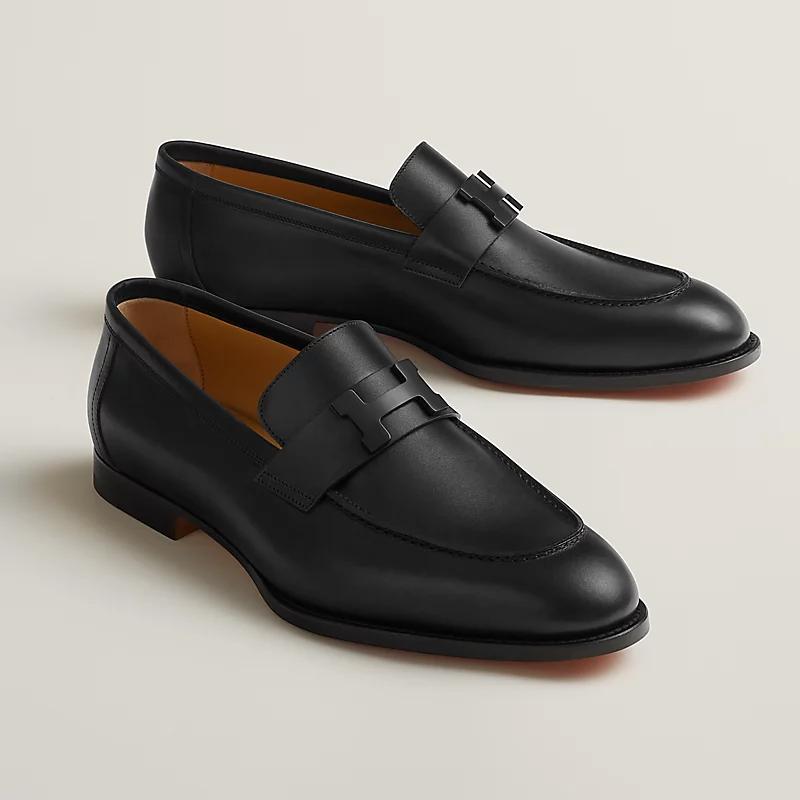 Giày Hermes Honore Loafer Nam Đen