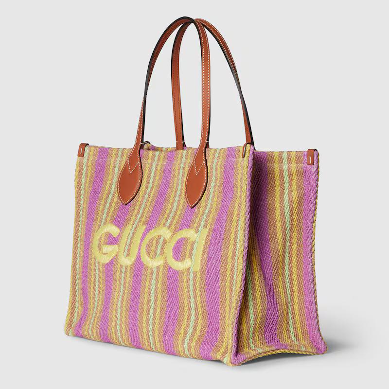 Túi Gucci Medium Tote Bag With Gucci Patch Nữ Multicolor