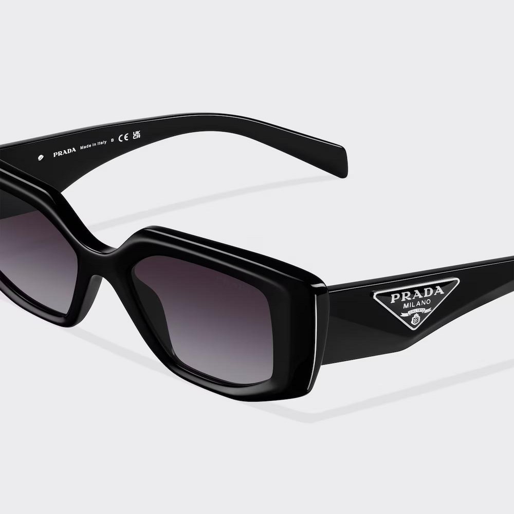 Kính Prada Sunglasses With Triangle Logo Nữ Đen Xám