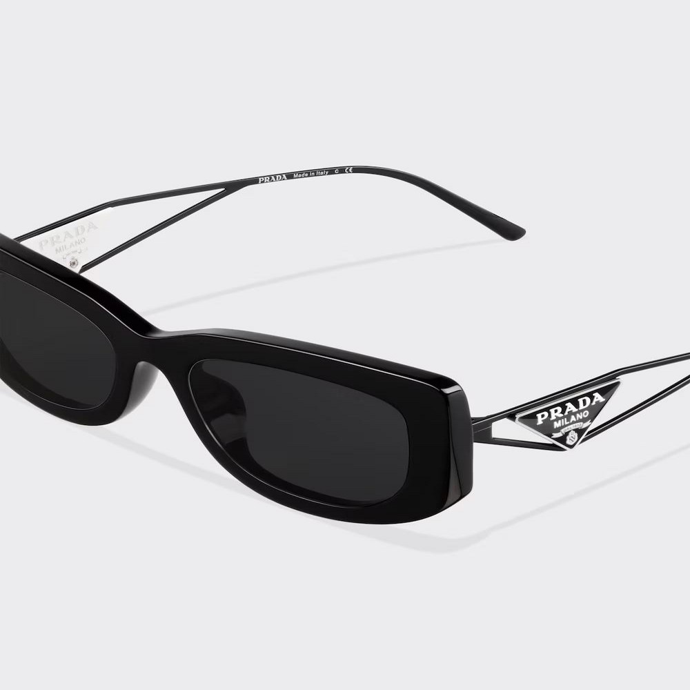 Kính Prada Sunglasses With Triangle Logo Nữ Đen