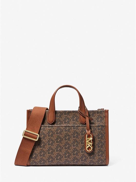 Túi Michael Kors Gigi Small Empire Signature Logo Messenger Bag Nữ Nâu