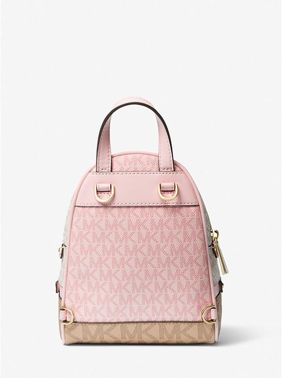 Túi Michael Kors Rhea Mini Color-Block Logo Backpack Nữ Hồng