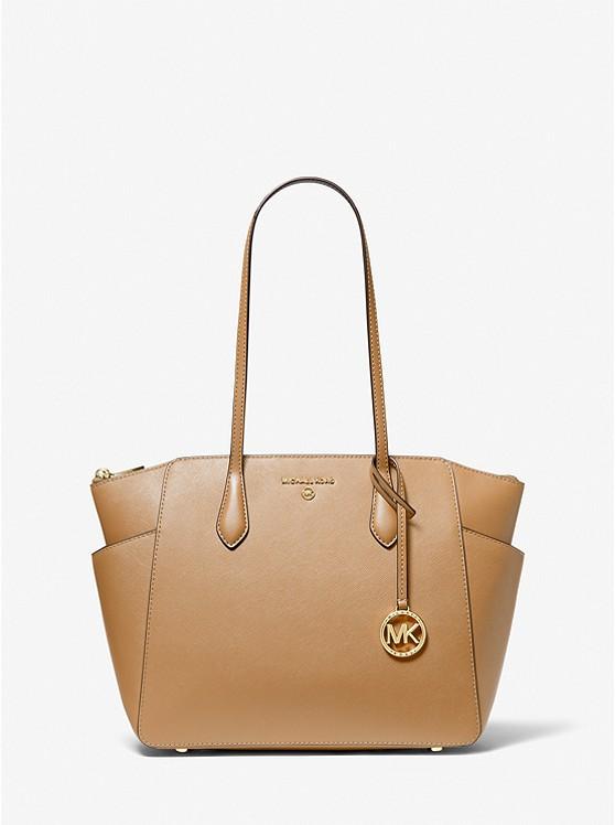 Túi Michael Kors Marilyn Medium Saffiano Leather Tote Bag Nữ Nâu Nhạt