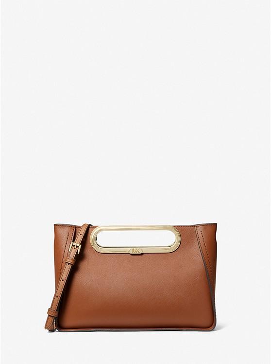 Túi Michael Kors Chelsea Large Saffiano Leather Convertible Crossbody Bag Nữ Nâu