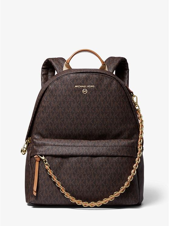 Túi Michael Kors Slater Medium Logo Backpack Nữ Nâu