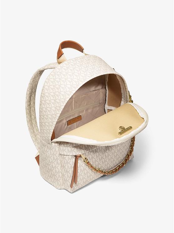 Túi Michael Kors Slater Medium Logo Backpack Nữ Trắng