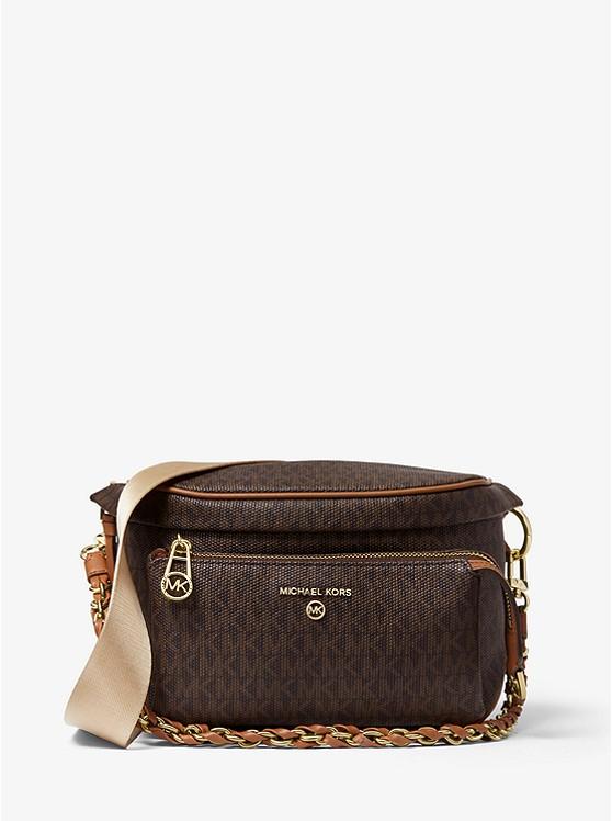 Túi Michael Kors Slater Medium Logo Sling Pack Bag Nữ Nâu