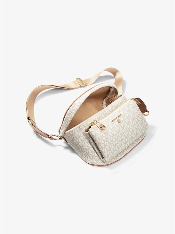 Túi Michael Kors Slater Medium Logo Sling Pack Bag Nữ Trắng