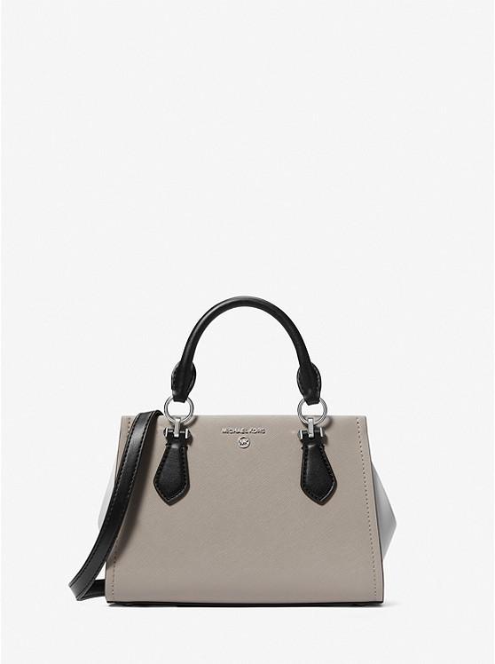 Túi Michael Kors Marilyn Small Color-Block Saffiano Leather Crossbody Bag Nữ Xám