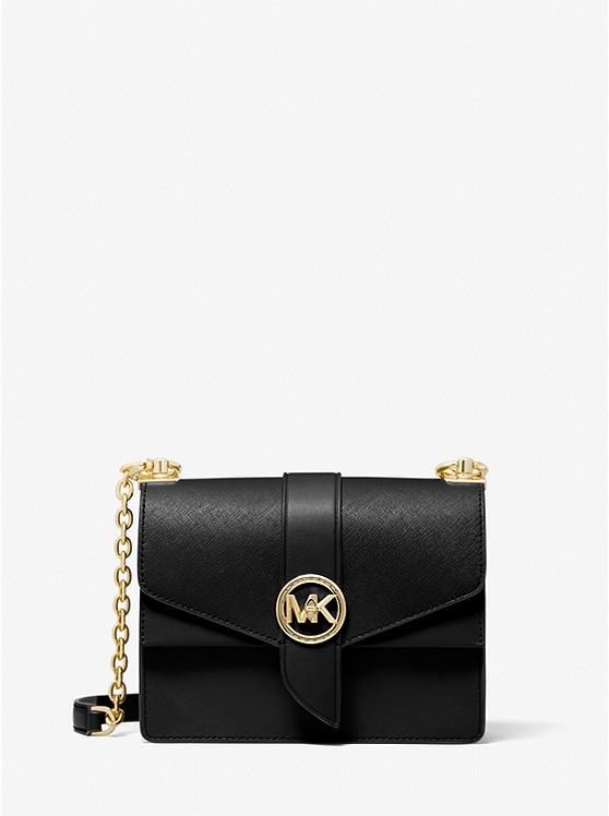 Túi Michael Kors Greenwich Small Saffiano Leather Crossbody Bag Nữ Đen